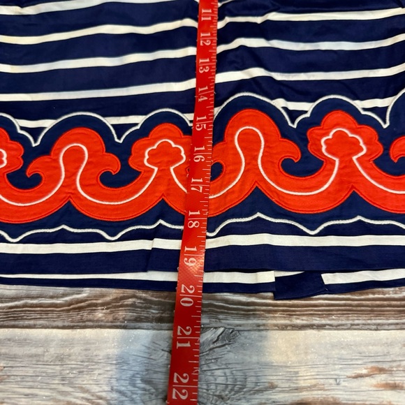 Vineyard Vines Striped Nautical Printed Mini Pencil Skirt Blue Sz 2 - Picture 7 of 7